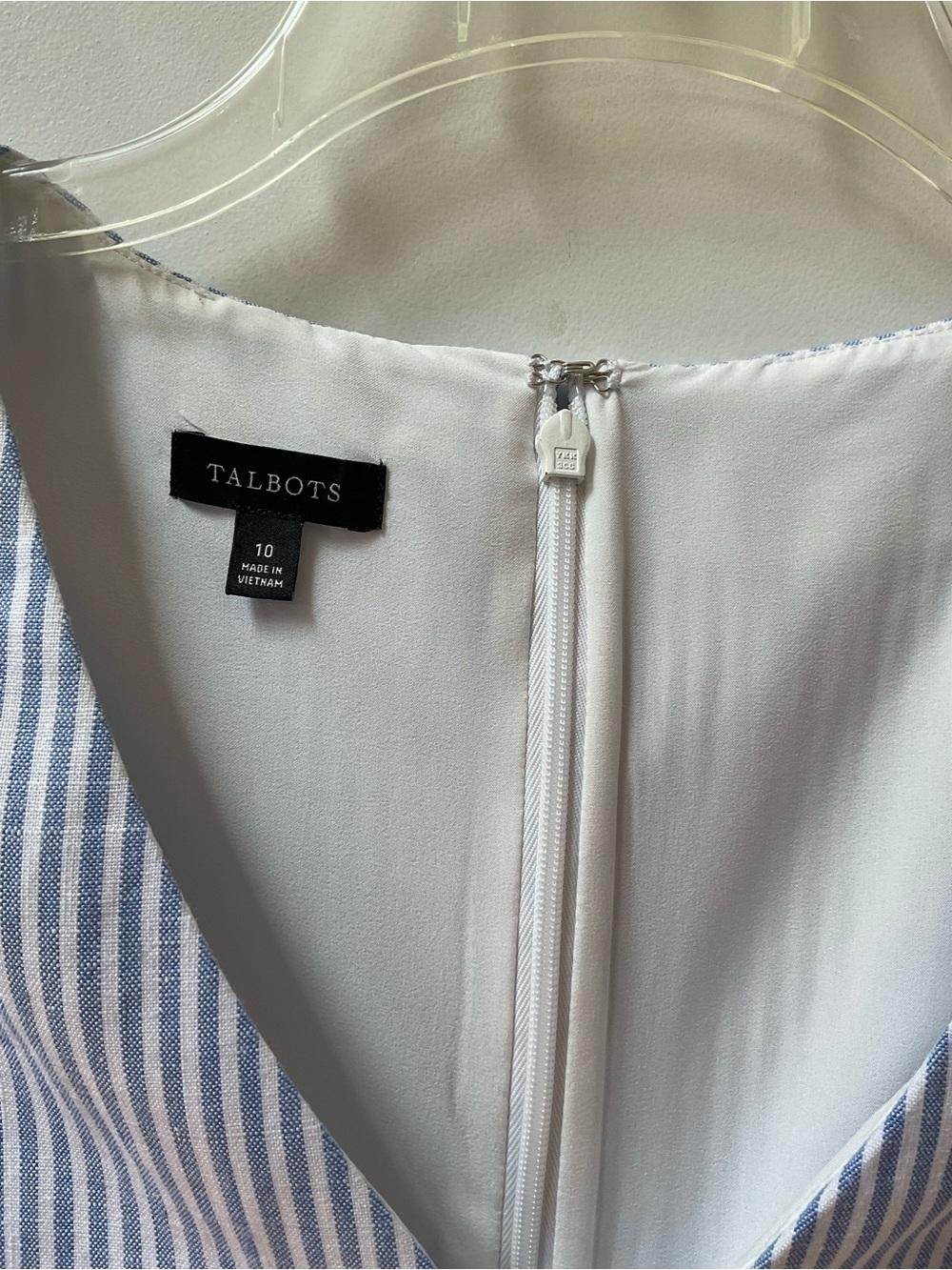 Talbots Linen Blend Fit N Flare Dress - Picture 3 of 9